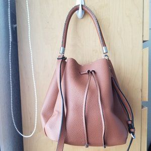 NWT Zara Bucket Bag Brown Faux Leather